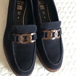 Unisex AUTHENTIC ARA "HighSoft" Navy Blue Loafer: Size 8 (Euro)